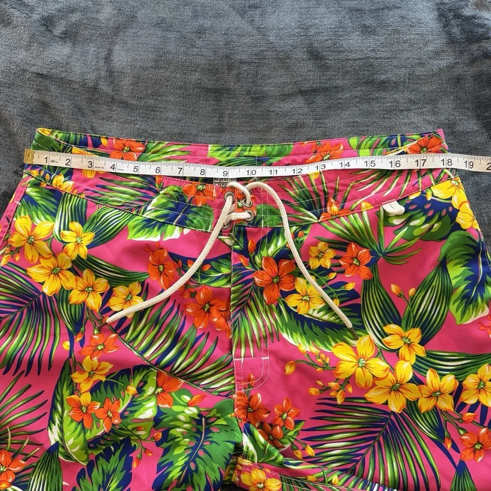 VTG Polo Ralph Lauren Board Shorts Mens 36x10 Multicolor Tropical Swim Trunks